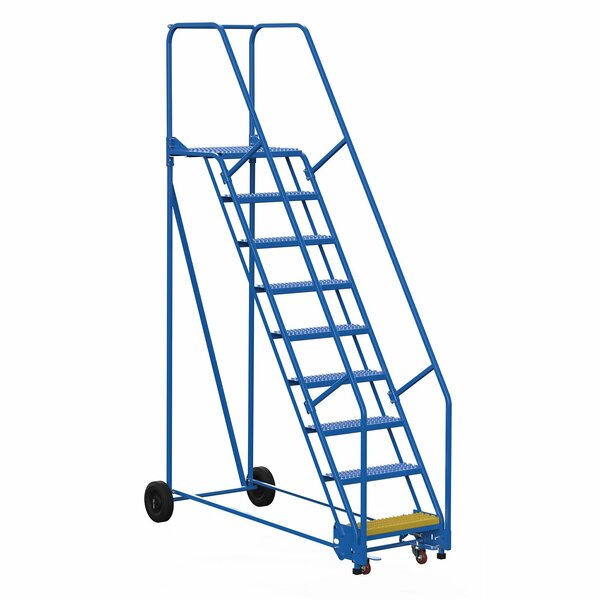 Vestil 120 H Steel Warehouse Ladder, 58 deg. Grip, 9 Step, 21", 9 Steps LAD-9-21-G